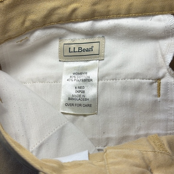 L.L. Bean Tan Brown Classic Straight-Leg Pants size 6 - Picture 5 of 5